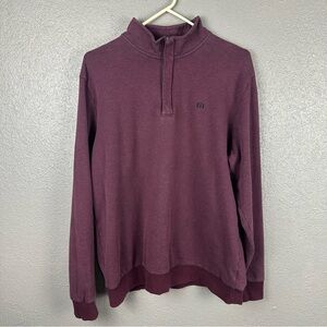 Travis Mathew Cloud 2.0 1/4 Zip Golf Pullover Maroon Long Sleeve
